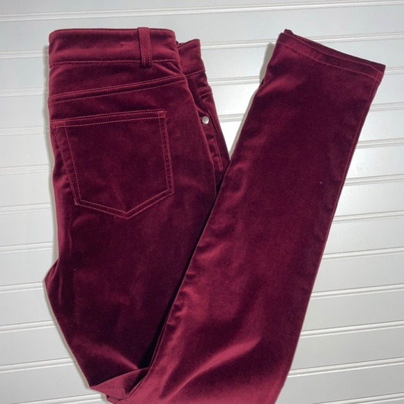 Loro Piana Velvet Red Classic Casual Pants Trousers Women Size 4 - Picture 6 of 6